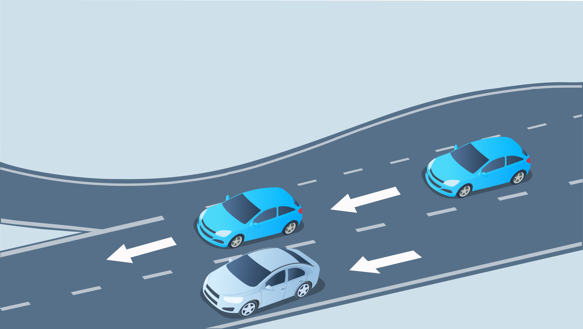 Traffic Signs - What do continuity lines on the right side of the driver indicate?