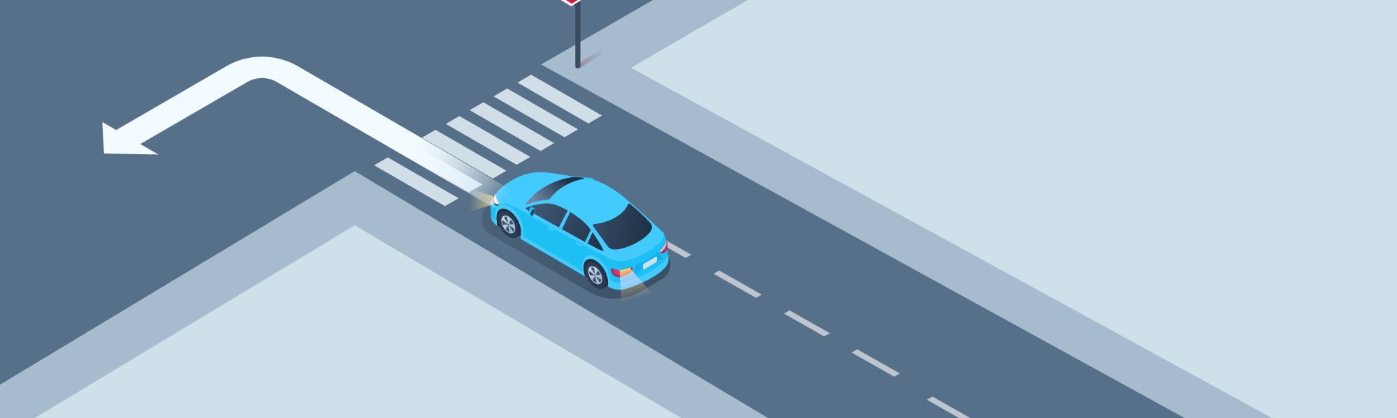 Changing directions - Which lane must you be in before making a left turn from a one-way street?
