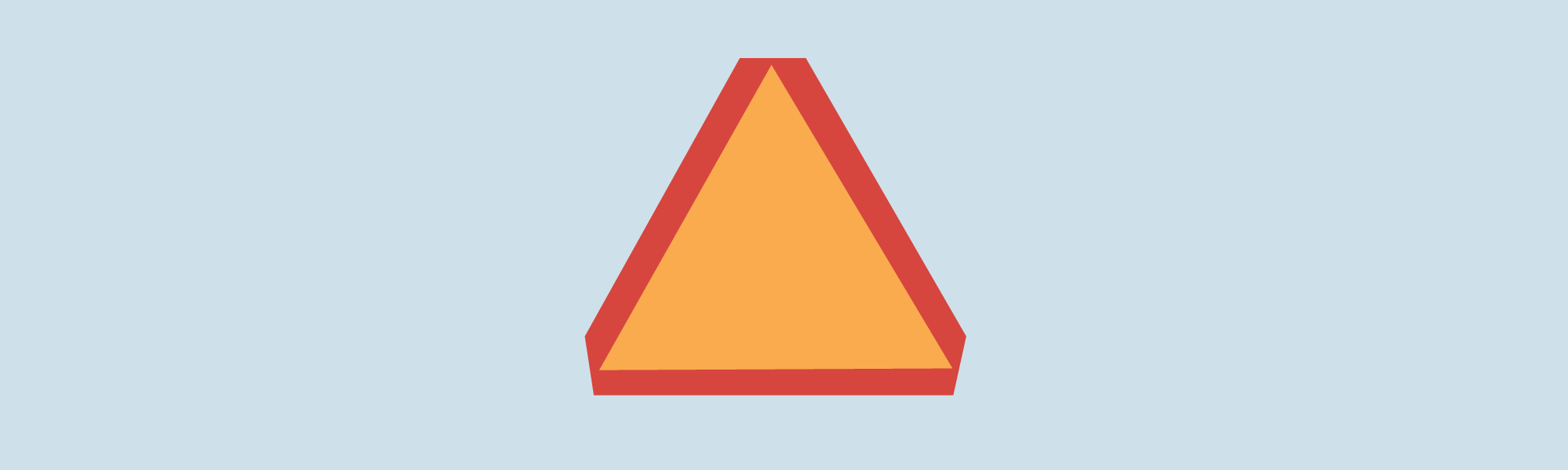Sharing the road - What does a fluorescent or reflective orange and red triangle displayed on the rear of a vehicle indicate?