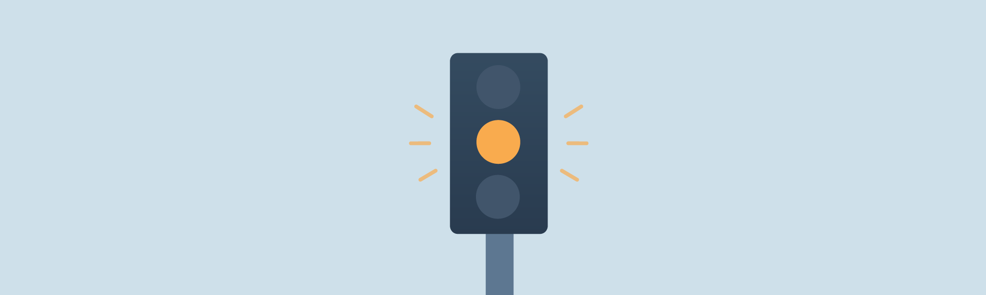 Intersections - A flashing yellow light means you should: