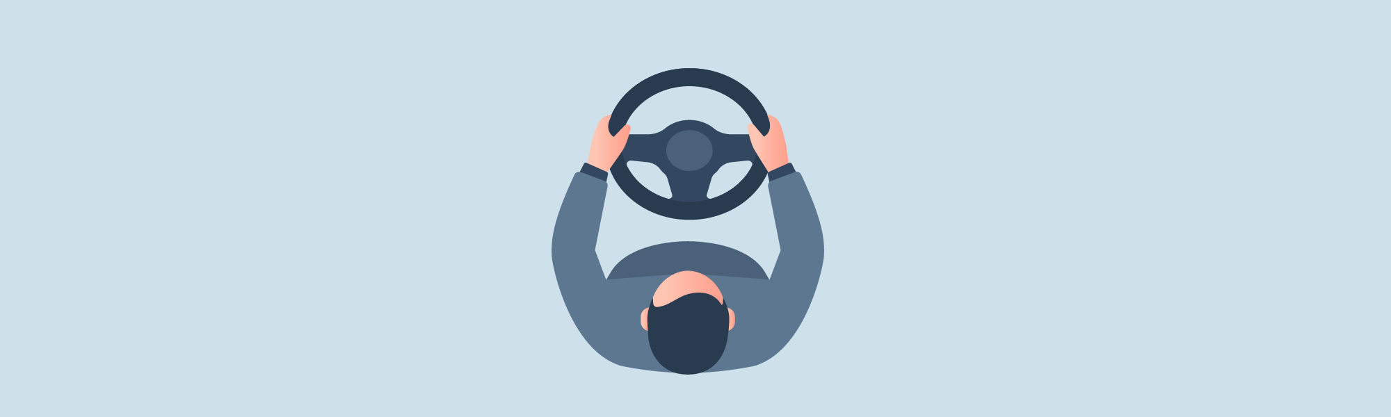 Driving along - How should you sit and hold the steering wheel while driving?
