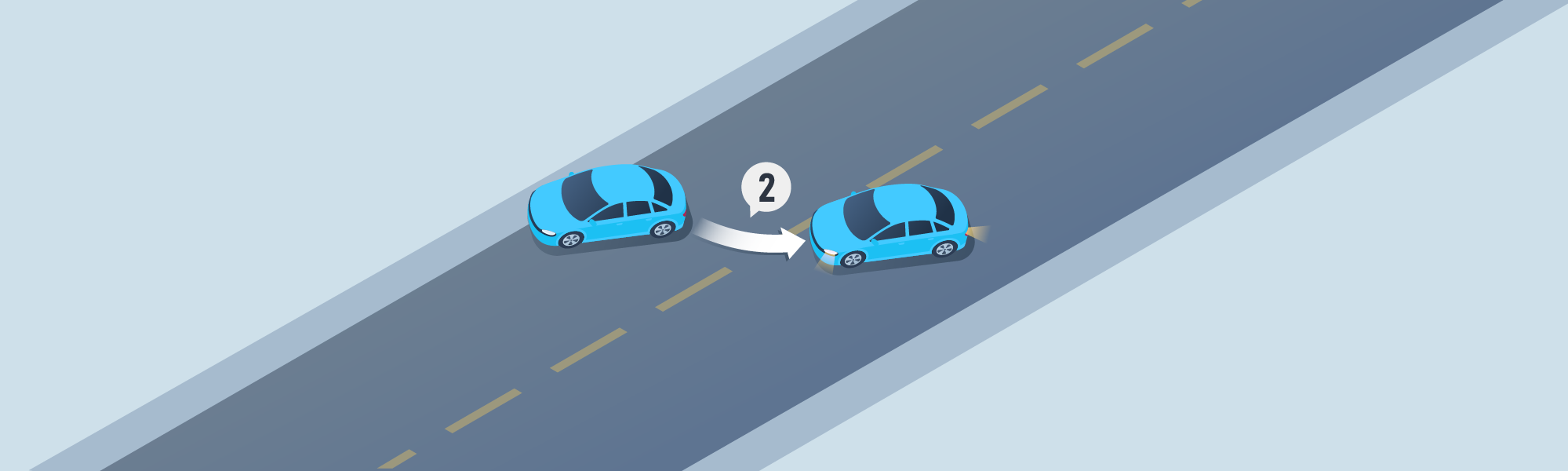 Changing directions - When reversing to set yourself up for the final forward turn in a three-point turn, you should stop: