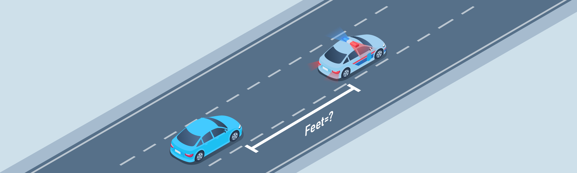 Dealing with particular situations - You must maintain a distance of at least _______ behind a police vehicle responding to an emergency.