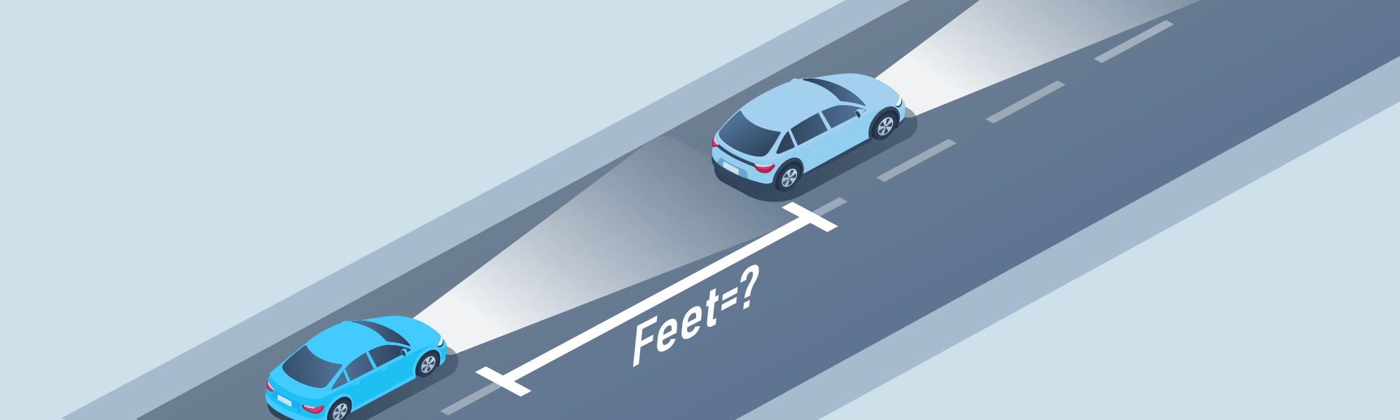 Getting ready to drive - At night, when approaching a car from behind, you should lower your high-beam headlights when you are within: