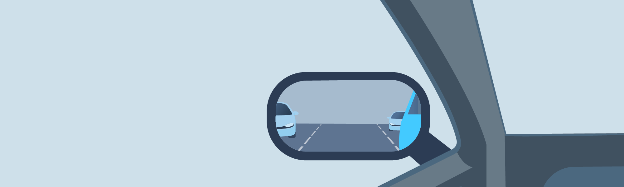 DMV Permit Car Getting ready to drive - How should you adjust the driver's side-view mirror?