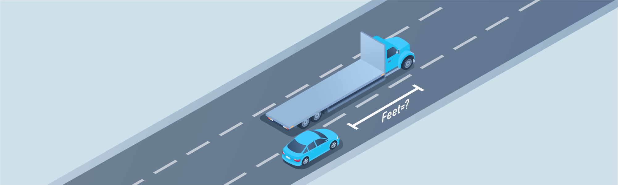 Driving along - How far back should you stay if you expect a truck driver to see you?