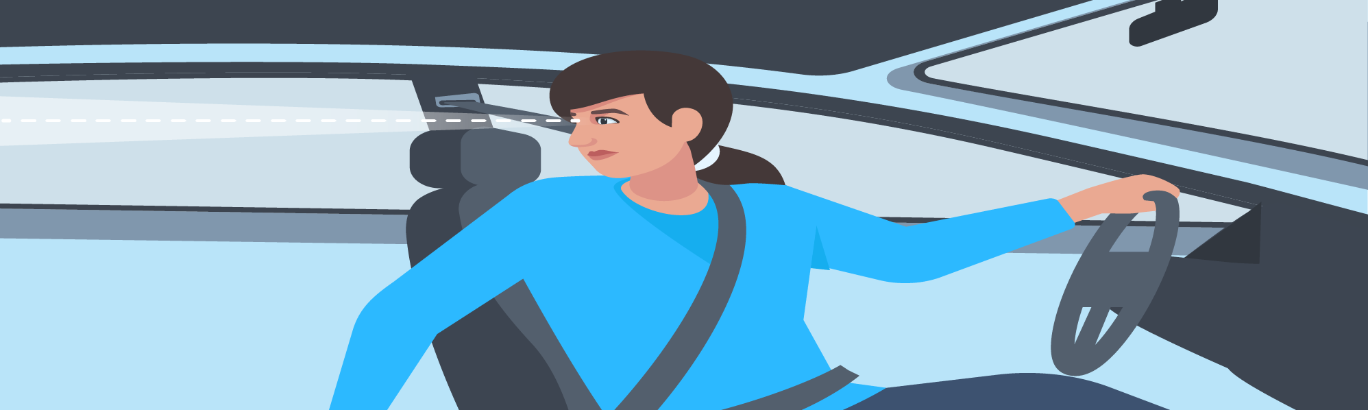 Changing directions - How should you hold the steering wheel for better control when backing?